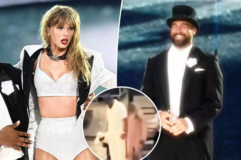 Celebrity Couple Travis Kelce and Taylor Swift Spotted Leaving Concert Hand-in-Hand