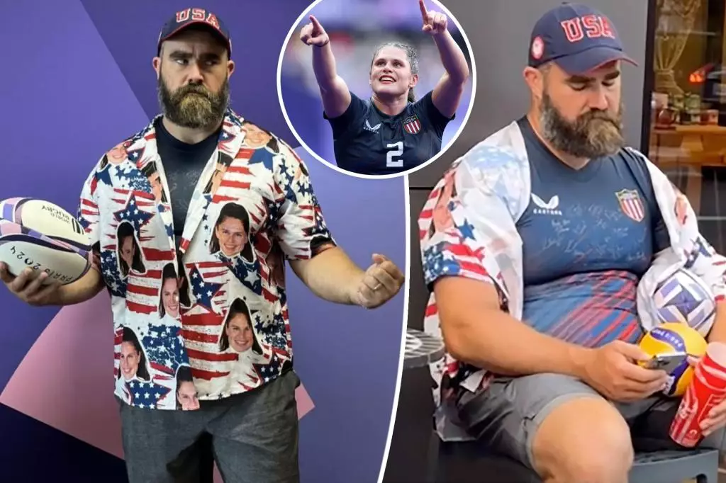 Jason Kelce Shows Support for US Women’s Rugby Team at 2024 Paris Olympics