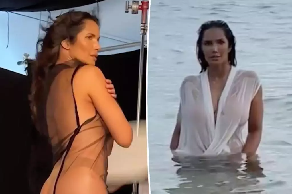 Padma Lakshmi Models for Pirelli Calendar