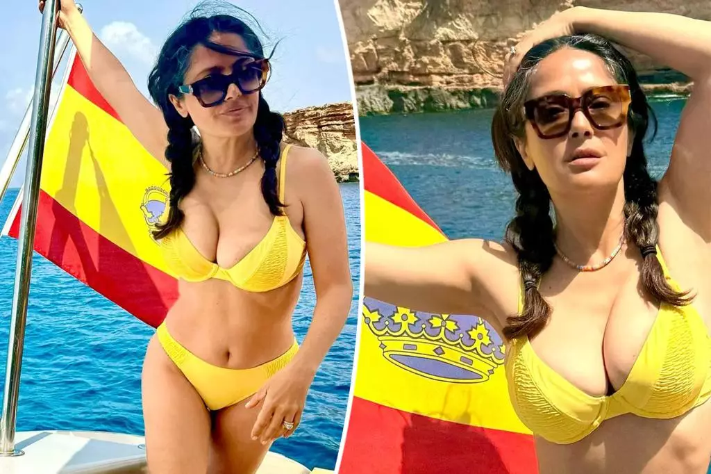 Salma Hayek Stuns in Yellow Bikini on Ibiza Vacation