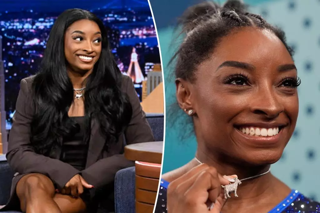 Simone Biles Embraces Her GOAT Status with Stunning Necklace