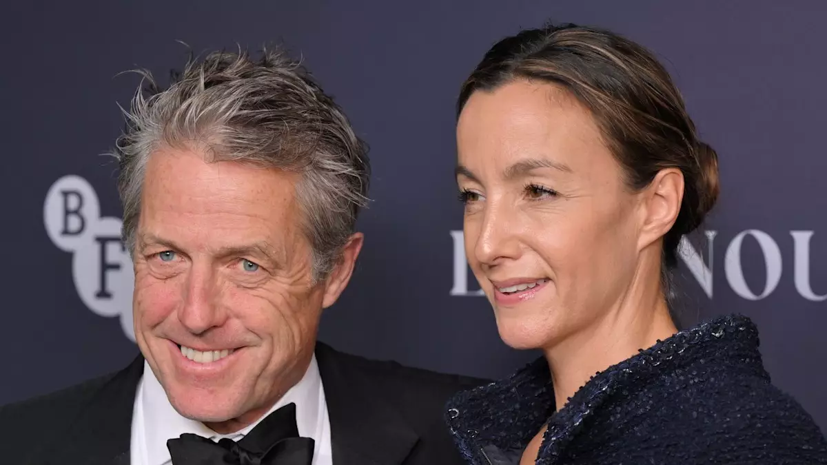 The Rare Public Appearance of Hugh Grant and Anna Eberstein: A Celebration of Love and Elegance