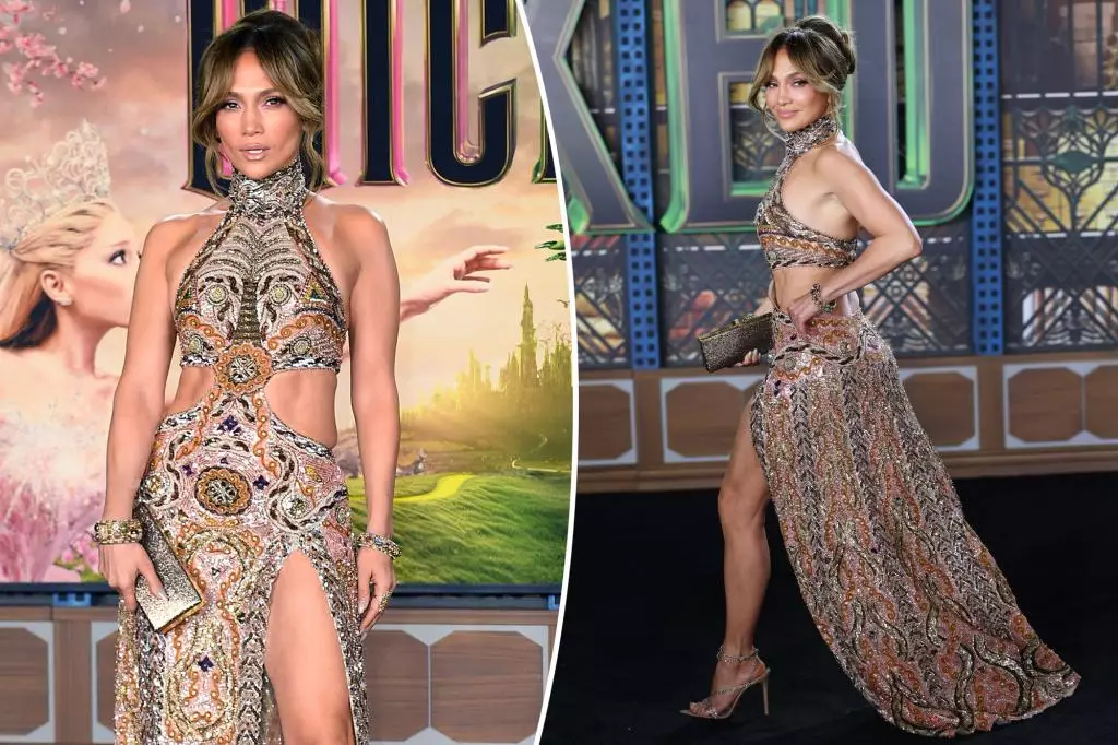 Jennifer Lopez Shines in Stunning Gown at “Wicked” Premiere